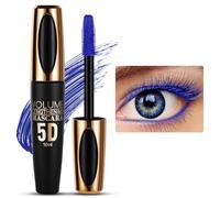 Lash Sensational Mascara volume 5D en fibre de soie bleue - Brosse douce, imperméable, effet faux cils