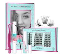 Lashes Kit d'extension de cils 144 pièces - 8-16 MIX - Kit d'extensions de cils en D curl - Fixation et sceau et pince à épiler - Kit d'extension de cils (8-16mix)