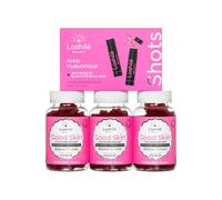 Lashilé Beauty - Complément Alimentaire - Action Anti-rides et élasticité de la peau - Shots Acide Hyaluronique 150 mg + Gummies Good Skin Vitamines - Programme shot 14 Jours + Cure 3 mois Gummies