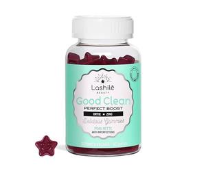Lashilé Beauty - Complément Alimentaire Anti-Acné - Peau Nette & Anti-Imperfections - Régule le Sébum & Purifie - Good Clean Vitamines - Made in France- Bardane Ortie Zinc - Cure 1 Mois 60 Gummies
