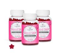 Lashilé Beauty - Complément Alimentaire Anti-Âge + Anti-Rides - Fermeté & Éclat de la peau - Good Skin Vitamines - Acide Hyaluronique Q10 Vitamines C & E - Made in France - Cure 3 Mois 180 Gummies