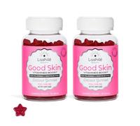 Lashilé Beauty - Complément Alimentaire Anti-Âge + Anti-Rides - Fermeté & Éclat de la peau - Good Skin Vitamines - Acide Hyaluronique Q10 Vitamines C & E - Made in France - Cure 2 Mois 120 Gummies