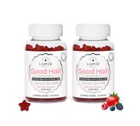Lashilé Beauty - Complément Alimentaire - Anti-Chute Cheveux, Croissance & Force - Good Hair Women Vitamines Made in France -Biotine, Zinc, Fer, MSM, Vitamines B6 - Cure 2 Mois 120 Gummies