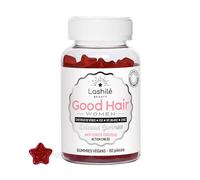 Lashilé Beauty - Complément Alimentaire Anti-Chute Cheveux - Croissance & Fortification capillaire - Good Hair Women - Made in France -Biotine Zinc Fer MSM Vitamines B6 - Cure 1 Mois 60 Gummies