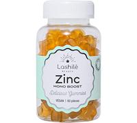 Lashilé Beauty - Complément Alimentaire - Maintien d'une peau et de cheveux normaux - Mono Ingrentent Zinc - Made in France - Cure 1 Mois 60 Gummies