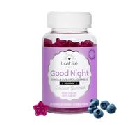 Lashilé Beauty - Complément Alimentaire - Sommeil Réparateur & Endormissement rapide - Good Night Vitamines - Mélatonine 1,9mg, L-Théanine, Vit B6 - Made in France - Cure 1 Mois 60 Gummies