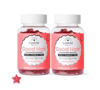 Lashilé Beauty Good Hair 3 en 1 Croissance Fortification et Pousse cheveux | Complément alimentaire cheveux - Gummies biotine et zinc - Des cheveux plus forts, plus longs, plus vite - 120 Gummies