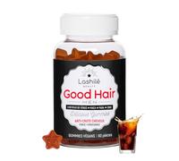 Lashilé Beauty - Good Hair Men - Anti-Chute & Renforcement Capillaire - Croissance & Densité - Complément Alimentaire Végan - Made in France - Zinc, Maca, Cheveux de Vénus - Cure 1 Mois (60 Gummies)