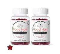 Lashilé Beauty - Gummies Anti-Chute Cheveux - Croissance & Fortification capillaire - Complément Alimentaire Anti-Chute Cheveux - Good hair women - Biotine Zinc Vitamine B6 - Cure 2 Mois 120 Gummies