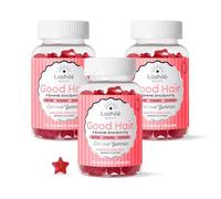 Lashilé Beauty - Gummies Cheveux Femme Enceinte - Pousse Croissance & Fortification capillaire - Complément Alimentaire Cheveux - Good Hair Femme Enceinte - Biotine Zinc B6 - Cure 3 Mois 180 Gummies
