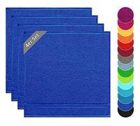 Lashuma Essuie Main Cuisine Eponge Linz, Torchons de Cuisine 50x50 cm, 4 Serviette Bleu Roi