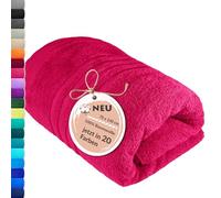 Lashuma Grande Serviette de Douche London, Serviette Bain Rouge - rhubarbe, Drap de Bain 70x140 Coton,
