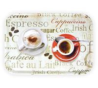 Lashuma Plateau rectangulaire mélaminé Plateau de Service de haute qualité Motif imprimé, Plastique, espresso, 38 x 26 cm