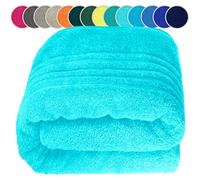 Lashuma Serviette de Bain Turquoise Lagune, Serviette Sauna 85x200, cm London Serviette de Plage 100% Coton