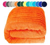 Lashuma Serviette XXL 85x200 cm, Drap de Bain Clémentines - Orange, London Serviette de Sauna
