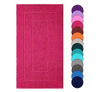 Lashuma Tapis de bain moelleux rouge - rhubarbe London - 50 x 90 cm
