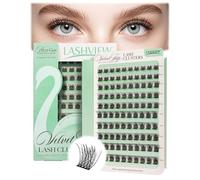 LASHVIEW Extensions de cils en grappes, aspect naturel, super doux, 10-16 mm, mélange (CC03)