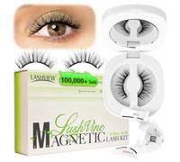 LASHVIEW Lot de 1 paire de cils magnétiques - Aspect naturel - Avec applicateur - Pas de colle nécessaire - Facile à porter et à enlever (L01)