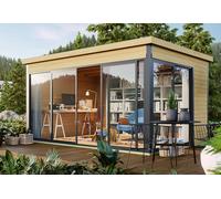 Lasita Abri de jardin en bois d’épicéa brut Domeo 4 Plus (13 m²) - 4424019.30