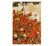 Lasite Egon Schiele《Champ de fleurs》Tableaux Affiche Decoration Murale Salon Moderne Tableau Impression sur Toile Deco Maison Salon Chambre Décor（30x45cm） 12x18inch,Sans Cadre