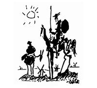 Lasite Pablo Picasso《Don Quichotte》Tableaux Affiche Decoration Murale Salon Moderne Tableau Impression sur Toile Deco Maison Salon Chambre Décor（80x96cm） 31x38inch,Sans Cadre