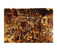 Lasite Pieter Brueghel the Younger《Foire flamande》Tableaux Affiche Decoration Murale Salon Tableau Impression sur Toile Deco Maison Salon Chambre Décor(Sans Cadre,（50x70cm） 20x28inch)