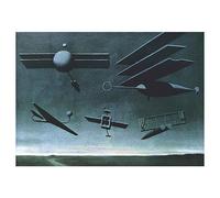 Lasite Rene Magritte《Drapeau noir》Tableaux Affiche Decoration Murale Salon Moderne Tableau Impression sur Toile Deco Maison Salon Chambre Décor(Sans Cadre,（55x77cm22x30inch