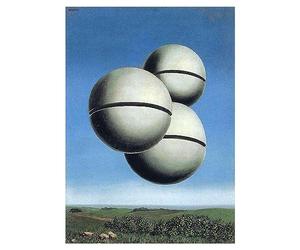 Lasite Rene Magritte《La voix de l'espace》Tableaux Affiche Decoration Murale Salon Moderne Tableau Impression sur Toile Deco Maison Salon Chambre Décor(Sans Cadre,（70x98cm28x39inch