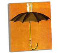 Lasite Rene Magritte《Les vacances de Hegel》Impressions Sur Toile D'art Mural Salon Décorations de Chambre à Coucher Tendue et Encadrée Decoration à La Maison Tableaux(Encadrée,（50x60cm20x24inch