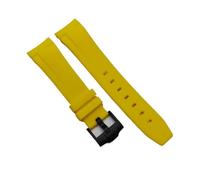 Lasitech 1 pièce de Montre/boîtier Assorti avec Bracelet en Caoutchouc Noir/Vert 22 mm, Accessoires de Montre, pièces de Lunette(Yellow Black)