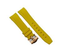 Lasitech 1 pièce de Montre/boîtier Assorti avec Bracelet en Caoutchouc Noir/Vert 22 mm, Accessoires de Montre, pièces de Lunette(Yellow Rose)