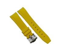 Lasitech 1 pièce de Montre/boîtier Assorti avec Bracelet en Caoutchouc Noir/Vert 22 mm, Accessoires de Montre, pièces de Lunette(Yellow Silvery)