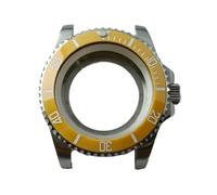 Lasitech 1 pièce NH35 40,5 mm Accessoire de Montre boîtier GMT en Acier Inoxydable Verre Saphir adapté au Mouvement NH34/NH35/NH36 28(White)