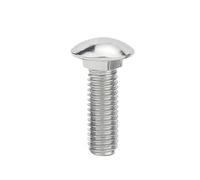 Lasitech 10-20 Pièces M4 M5 M6 A2 304 Acier Inoxydable Tête Ronde Col Carré Boulon De Chariot Vis D'entraîneur L = 10-60mm(25mm,M4(20pcs))