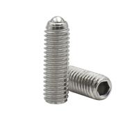 Lasitech 2/5/10 Pièces M6 M8-M12 304 Douille Hexagonale en Acier Inoxydable Ressort Boule Plongeur Grub Point Vis De Réglage(16mm,M6 x10pcs)