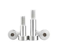 Lasitech 2/5 Pièces M6 M8 304 en Acier Inoxydable, Tête À Six Pans Creux, Roulement Rouleaux, Vis Épaule, Boulon(65mm,D10x M8 (2pcs))