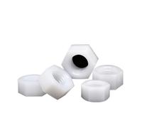 Lasitech 5-50pcs M2 .5 M3 M4 M5 M6 M8 M10 M12 M14 M16 M18 M20 Blanc Ou Noir en Plastique Nylon Écrou Hexagonal Din934(White Color,M20 (5pcs))