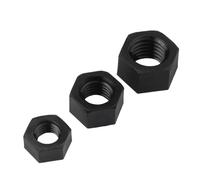 Lasitech 5-50pcs M2 .5 M3 M4 M5 M6 M8 M10 M12 M14 M16 M18 M20 Blanc Ou Noir en Plastique Nylon Écrou Hexagonal Din934(Black Color,M4 (50pcs))