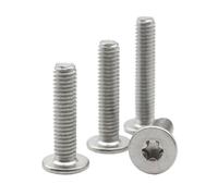 Lasitech 50pcs M1.6 M2 .5 A2-70 304 Acier Inoxydable CM Six Lobes Mince Bas Plat Vis À Tête De Plaquette Boulon(4mm,M2.5 (50pcs))