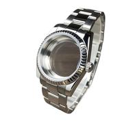 Lasitech Boîtier DJ NH35 36 mm/39 mm en Acier Inoxydable et Verre Saphir, pièces de Rechange for Montre NH35/NH36(36mm Fluted WMTO,Glock Clasp)