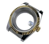 Lasitech Boîtier NH35 de 39 mm, Lunette cannelée DJ2T, Verre Saphir Or Jaune, SK Mod, pièces de Modification DJ adaptées aux Montres en Acier NH35/36(P27/613#,Glock Clasp)