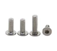 Lasitech Boulon À Tête Hexagonale en Acier Inoxydable 304, 20 50 Pièces, CM M1.6 M2 .5 M3, Douille Fine Et Plate, De Plaquette(4mm,M3 20pcs)
