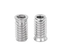 Lasitech Écrou À Bois en Acier Inoxydable 304, 10 Pièces, for Meubles M4 M5 M6 M8, Douille Hexagonale, Écrous Filetés pour(M6x10mm(10pcs))