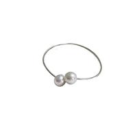 Lasitech Embrasses de Rideaux décoratives en métal avec Boucle Perles, Accessoires décoration for la Maison, 1 pièce(Silver 2,L)