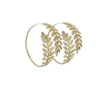 Lasitech Embrasses de Rideaux en métal Forme Feuille, 1 ou 2 pièces, Porte-Cravate réglable, Crochet décoratif for(2pcs Gold Leaves)