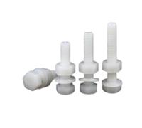 Lasitech Ensemble De Vis Hexagonales Extérieures en Nylon M4 M5, Écrous, Rondelle, Filetage Métrique, Boulons Plastique Isolés, Combinaison 5 À 100(10 Set,M4x25)