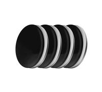 Lasitech Lot de 1/2/4/6/10 Poids magnétiques for Rideaux Douche, Clips Solides for réfrigérateur, Nappe, Bouton magnétique(Black-4Pairs)