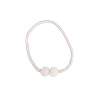 Lasitech Lot de 1/2/4/6/8 Attaches magnétiques for Rideaux, 8 à 1 pièce, Perles, Boucles d'attache, Boules suspendues, Accessoires décoration(White,6PCS)