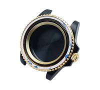 Lasitech Montre GMT 40,5 mm for Homme, boîtier en Acier argenté/Noir, Compatible avec Les mouvements NH34, NH35 et NH36, Accessoires, boîte en Verre Saphir(17)