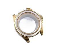 Lasitech Montre GMT for Homme, boîtier 40,5 mm, Acier argenté/Noir, Compatible avec Les modèles NH34, NH35 et NH36, boîtier en Verre Saphir, Cadran 28,5(27gold,Two Way)